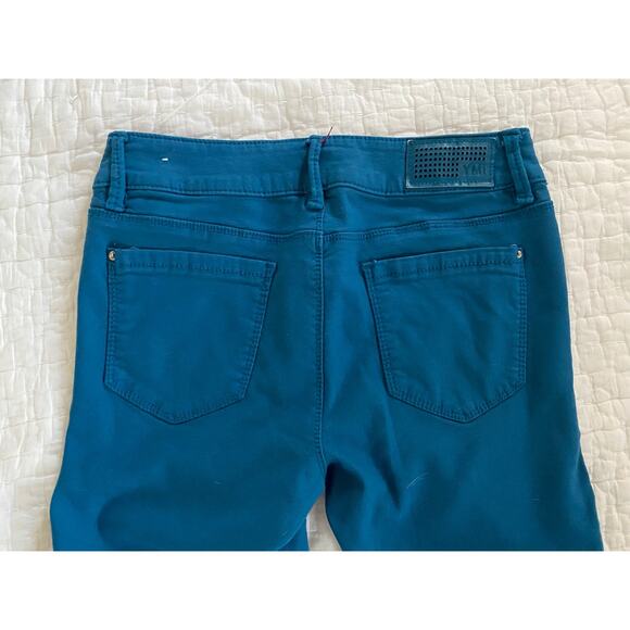 YMI Jeggings Peacock Blue Jeggings Zip Fly Mid Rise Ankle Size Medium - Picture 4 of 11